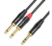 Cavo Jack Splitter a Y 6.35mm TRS Stereo a Doppio 6.35mm TS Mono Send e Return