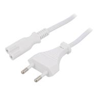 Cavo KAB-EU-T2-5.0-WH CEE 7/16 (C) maschioIEC C7 femmina 5 m femmina: 1 bianco E