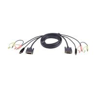 ATEN 2L-7D02UD - Cavo KVM DVI-D (Dual Link), USB, audio, nero, 1,8 m