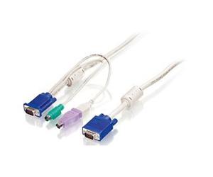 Cavo KVM Levelone da 1 a 3 Combo Kabel 5 m - Collega 3 computer con un set di dispositivi - Usbps2 - 5 m