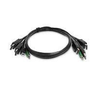 StarTech.com Cavo KVM Doppio DisplayPort da 1,8m, USB 2.0, Audio 3,5mm, Cavo Combinato Universale Compatibile per Switch KVM, Conforme TAA - Nouvo