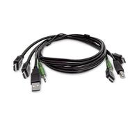 StarTech.com Cavo KVM Doppio HDMI da 1,8 m, USB 2.0, Audio 3,5 mm, Cavo Combinato Universale Compatibile per Switch KVM, Conforme TAA - Nouvo