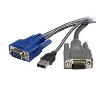 Startech Cavo Kvm 2 In 1 Vga. Usb. Ultrasottile. 1.8 M One Size Black