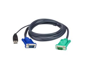 Cavo KVM USB Aten 3 in 1 SPHD 1,2 m VGA Nero HD-15+USB A/SPHD-15 Maschio
