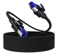 Cavo Lan 10metri,Cavo di rete Cat8 10m,Cavo Ethernet Cavo patch Gigabit 40Gbps 2000MHz Cavo patch S/FTP Cavo rete intrecciato in nylon con connettore RJ45 per PC/PS5/Laptop/Router/Modem/Gaming/CAT7