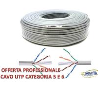 CAVO LAN UTP CAT 5E CA MATASSA 100 305 CAVO BOBINA FAST ETHERNET CATEGORIA 5 6