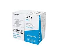 Lanberg Cavo di rete LCU6-15CC-0305-S Cat6 U/UTP CCA Grigio 305 m