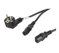 Cavo Lanberg CA-C13C-13CC-0018-BK 2m C13 accoppiatore CEE7/7 Cavo di alimentazione PC