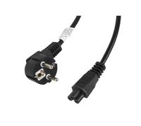lanberg ca-11cc c5ca 003 BK CEE 7/7 Spina schuko su IEC 320 C5 Jack Cavo Alimentazione Laptop VDE, 3 m Nero