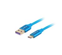 LANBERG CABLE USB 2.0 MALE/USB C MALE 5A 1M BLUE