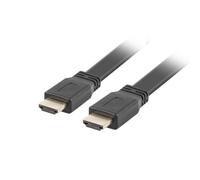 LANBERG CABLE HDMI CA-HDMI-21CU-0050-BK CONECTORES MACHO/MACHO CHAPADOS EN ORO CABLE PLANO RESOLUCION HASTA 3840 * 2160 5 METROS N