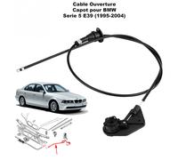 Cavo Leva Apertura Cofano BMW Serie 5 E39 1995-2003 Nero LHD