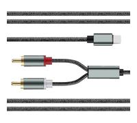 Cavo Lightning a RCA o adattatore Aux, adattatore splitter stereo a Y compatibile con iPhone selezionati, iPad compatibile con alimentazione
