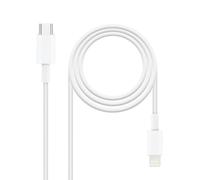 Cavo Lightning a USB-C Nanocable 50 cm Bianco Lightning USB-C Maschio