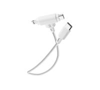Cellularline - Cavo Usb-c Con Doppio Connettore Usbdatadualpin1mw-bianco CELLULARLINE