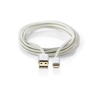 Cavo Lightning NEDIS CCTB39300AL10 USB-A 1 m Alluminio Nylon Plug and Play