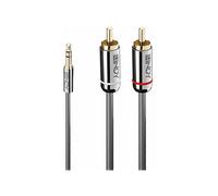 Lindy 35333 - Cavo audio con connettore jack da 3,5 mm su connettore jack Cromo Line, 1 m, colore: Antracite