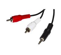 Cavo link audio mini jack 3,5mm to 2x rca, m/m, 1,8mt, nero,lkc3518