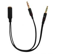 LINK LKADAT137 Adattatore Audio Cuffie E Microfono su Smartphone CONNETTORI 1 Femmina 3,5MM - 2 Maschio 3,5MM