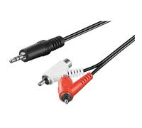 Cavo link sdoppiatore stereo con connettore rca con bypass, 1.5mt, w50213