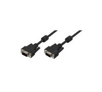 Cavo LogiLink VGA 2x spina con nucleo in ferrite nero 10 metri CV0016 NEW