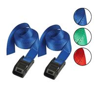 Master Lock 3379EURDATCOL Cinghia di Fissaggio, Blu/Rosso/Verde, 5 m x 25 mm, Set di 2 Pezzi