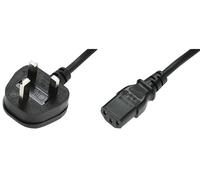 Cavo Mains 13A UK Plug A IEC C13, 5A, 1.8M, Nero - PC928