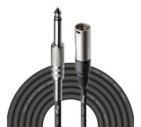 Cavo maschio da XLR a jack sbilanciato per collegare la chitarra a un DI box, effetti, ecc. o per il collegamento diretto a un mixer, nero, 6 m