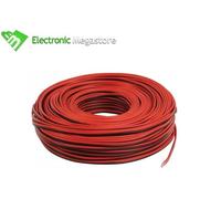 CAVO MATASSA AUDIO PIATTINA ROSSO/NERO DA 100 MT PER CASSE AUDIO CASA AUTO 1 MM