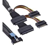 Cavo MCIO x8 InLine per 2 SFF-8639 U.2 PCIe 5.0 1 m
