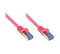 Cavo Meister So 31464 Cat6 a Ethernet 10 Gigabit LAN Cavo Patch, 3 m, conduttori in Rame, Protezione RNS, Doppia schermatura, S/FTP PIMF, 500 MHz, alogeno Magenta