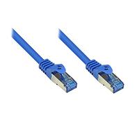 Cavo Meister So 31507 Cat6 a Ethernet 10 Gigabit LAN Cavo Patch, 20 m, conduttori in Rame, Protezione RNS, Doppia schermatura, S/FTP PIMF, 500 MHz, alogeno Blu