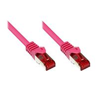 Cavo Meister So 36800 Cat6 Ethernet Gigabit LAN Cavo Patch, 7,5 m, Protezione RNS, Doppia schermatura, S/FTP PIMF, 250 MHz Magenta