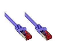 Cavo Meister So 36802 Cat6 Ethernet Gigabit LAN Cavo Patch, 7,5 m, Protezione RNS, Doppia schermatura, S/FTP PIMF, 250 MHz Viola