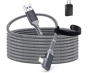 Cavo Meta Quest3 Link, 5 m, USB 3.2 Gen 1 tipo C per Quest Link, compatibile con Quest2/Pro, PICO4/Pro, trasmissione dati rapida e ricarica rapida per VR Oculus Quest Headset e Gaming PC