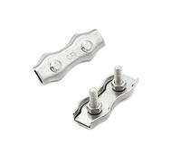 Cavo metallico in acciaio inossidabile 304, doppia clip, clip decorativa, mandrino a fune metallica, mandrino per cavo freno, M3 (20 pezzi)-M6 (confezione da 3)