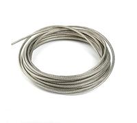 Cavo metallico rivestito in vinile trasparente 304 acciaio inossidabile filo linea intrecciata lunghezza 6,56 piedi/2 m antiruggine 7 * 19 struttura, diametro 0,32 pollici/8 mm(Dia0.32inches/8mm)