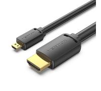 Cavo Micro HDMI 2.0 Vention AGIBG 1,5m Nero 4K@60Hz Oro Cavo Micro HDMI 2.0 Vention AGIBG 1,5m Nero 4K@60Hz Oro