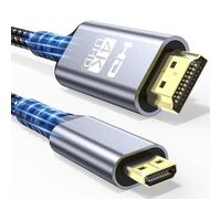 Cavo Micro HDMI to HDMI 1m, 4K@60Hz Cavo Micro HDMI 2.0 con Ethernet, 3D, HDR, ARC Compatibile con Raspberry Pi 5/4, GoPro Hero 8/7/6/5, Sony, Monitor, Laptop, ecc