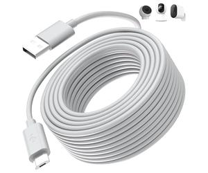 Cavo micro USB da 10 m compatibile con Mi 360° Home Camera 2K Pro/Smart Camera C300, EZVIZ, Wyze Cam, Blink, Eufy