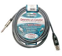 Cavo Microfonico Canon Femmina/Jack Microfono XLRF-JTS 3,25 metri Dammiuncavo