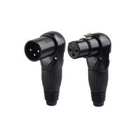 Cavo Microfonico con Connettore XLR Maschio/Femmina A 3 Pin Tipo L. Connettore Cavo Audio da 90 Gradi per Sistemi di Altoparlanti Spina XLR
