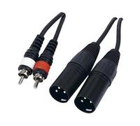CAVO MICROFONICO HQM-247/3 CONNETTORE 1: 2*XLR MASCHIO - CONNETTORE 2: 2 RCA MASCHIO LUNGHEZZA 3 METRI