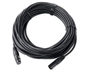 Cavo Microfonico per Microfono XLR 20m Pronomic Stage XFXM-20 Bilanciato Nero
