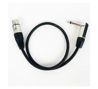 Cavo microfonico sbilanciato jack mono maschio da 3 pin XLR femmina a 1/4 (6,35 mm) TS for microfono dinamico 30 cm-15 m(Silver,2m)