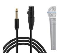 CAVO MICROFONO 6,35 MM A XLR FEMMINA 3 M PER SHURE MV7X SM58 AUDIO PROFESSIONALE