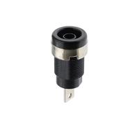 Cavo microfono schermato, 5 pezzi 4 mm 5 colori ciascuno 1 pezzo presa multimetro testa a banana femmina(Black)