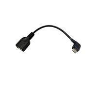 Nanocable Cavo MicroUSB OTG B/M-A/H angolato 15 cm USB 2.0 Nero