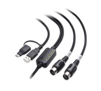 CAVO MIDI A USB NERO 2M CAVO DA MIDI A USB C PER COLLEGAMENTO AUDIO ELETTRONICO