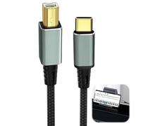 Cavo MIDI da USB-C a USB-B per FlexMIDI Vortex, cavo per stampante OTG, adattatore per strumenti musicali tipo B 2.0 per Yamaha, tastiera digitale Casio per pianoforte, MacBook Pro, controller MIDI e